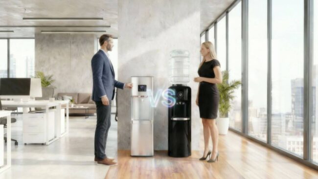 2 Ψύκτες δικτύου και φιάλης σε χώρο γραφείων