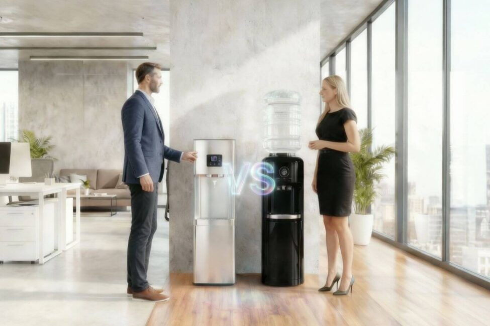 2 Ψύκτες δικτύου και φιάλης σε χώρο γραφείων