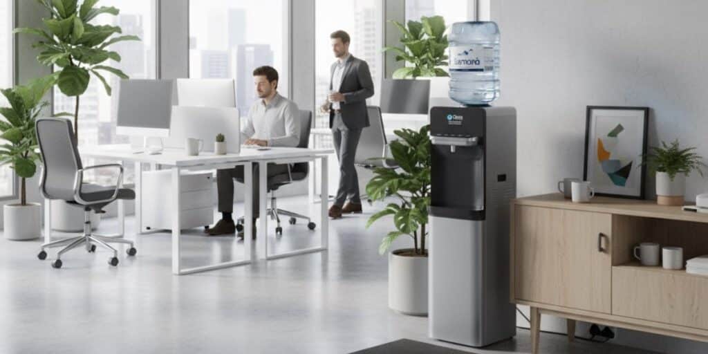 ψυκτησ νερου φιαλησ σε περιβαλλον μοντερνου γραφειου