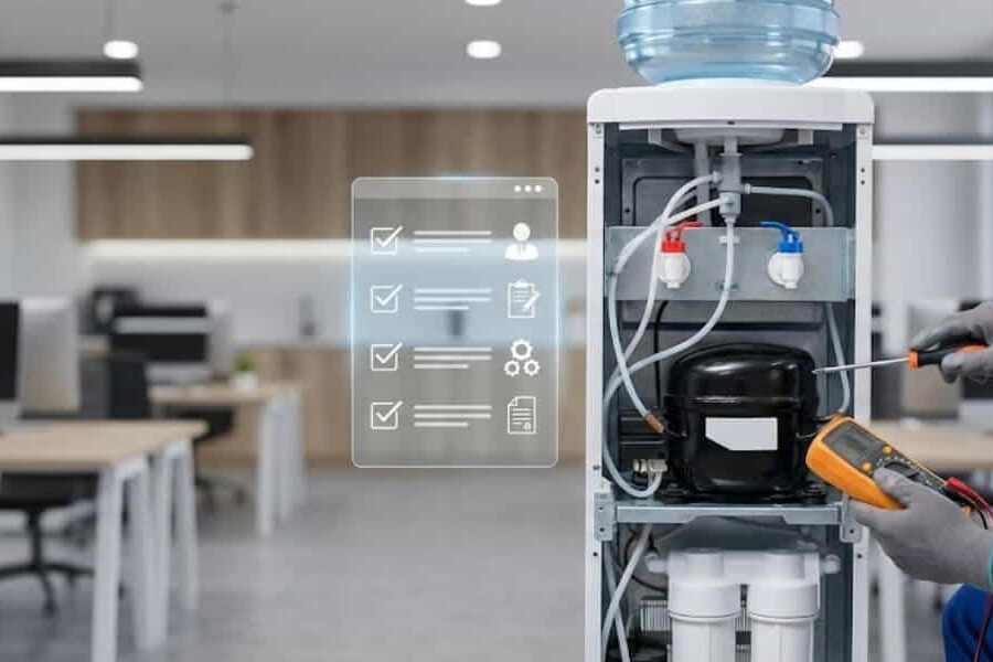 1 Επισκευή ψύκτη νερού σε χώρο γραφείων, από τεχνικό της OASIS