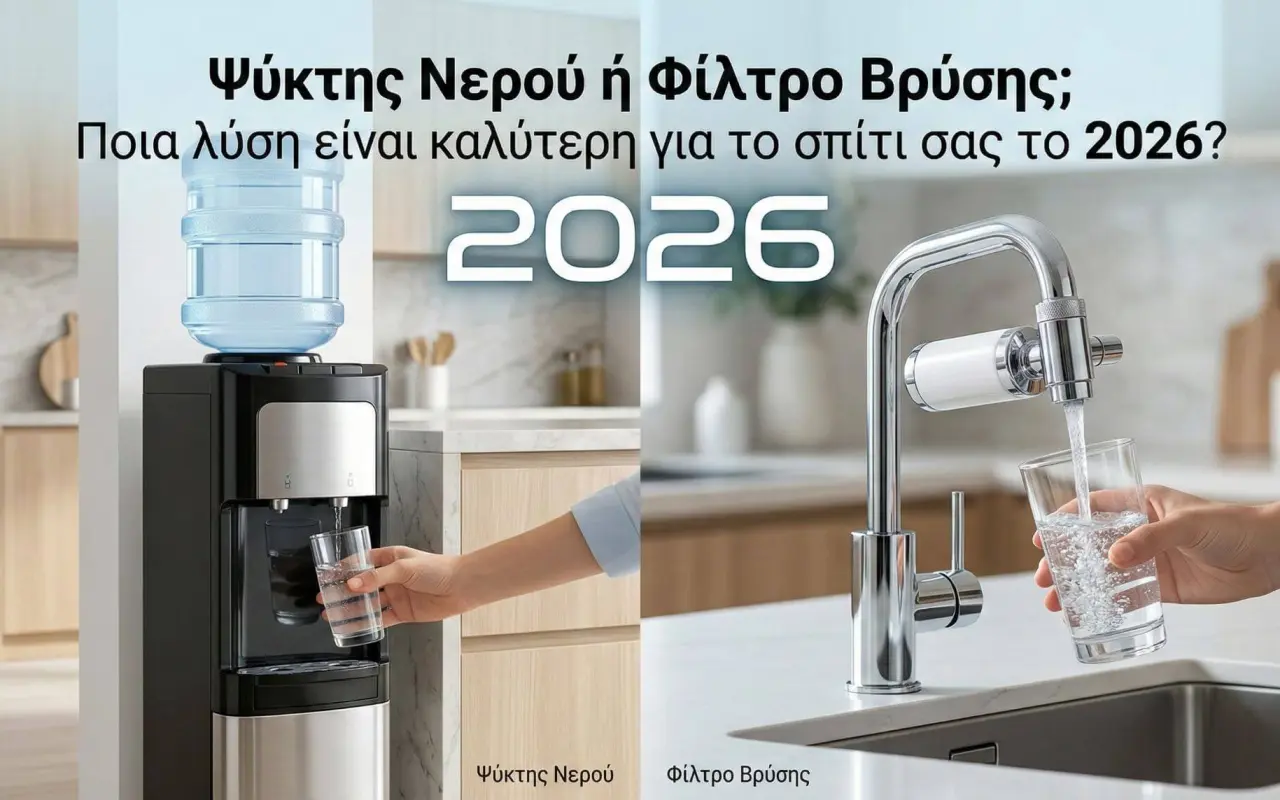 Φίλτρο νερού βρύσης σε μοντέρνα κουζίνα σπιτιού