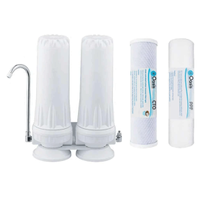 Νέο Διπλό Φίλτρο Νερού Βρύσης Άνω Πάγκου Oasis F2-UP