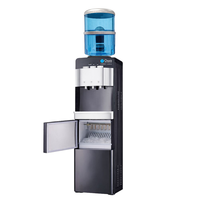Water Cooler with Ice Maker for Tap Water with Filter - Ice Cubes 15kg | Oasis 308ICE-FF