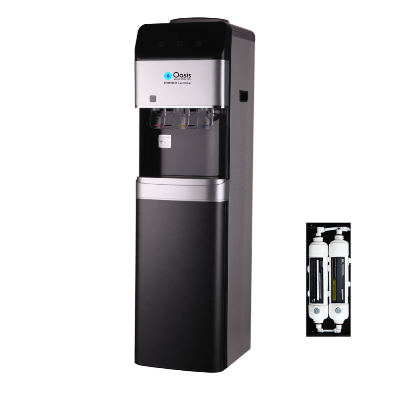 Επιδαπέδιος Ψύκτης Νερού Δικτύου με Φίλτρο & Δυνατό Συμπιεστή Silver Style | Oasis 49TL-D