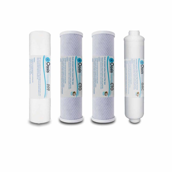 Spare Water Filters for 5 Stages Reverse Osmosis without membrane | Oasis F-RO5Y