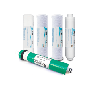 Ανταλλακτικά φίλτρα νερού για αντίστροφη όσμωση 5 σταδίων | Oasis F-RO5