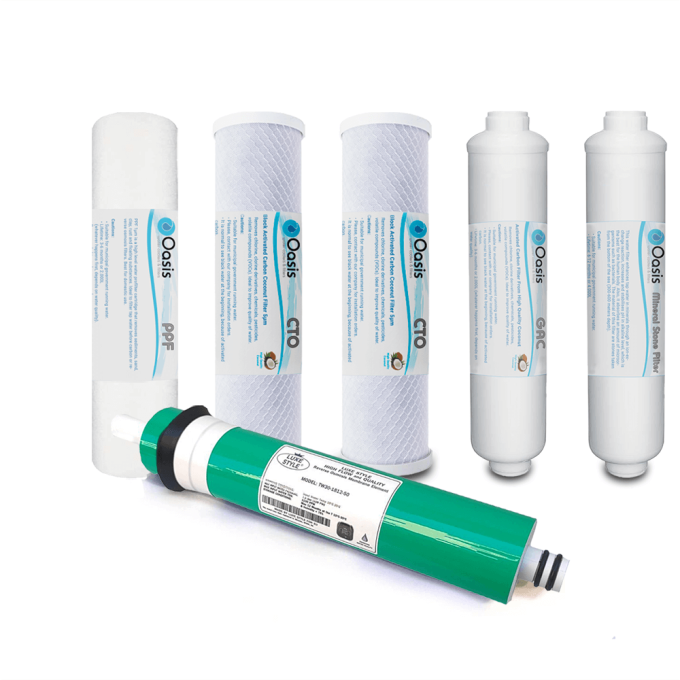 Spare Water Filters for Reverse Osmosis 6 Stages | Oasis F-RO6