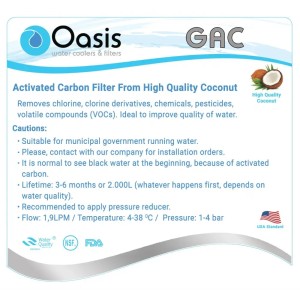 Σετ Φίλτρων Νερού για Ψύκτη Δικτύου | OASIS Cooler Set Filters -D
