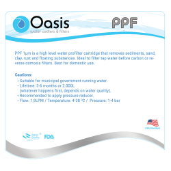 Σετ Φίλτρων Νερού για Ψύκτη Δικτύου με μεμβράνη UF | OASIS Cooler Set Filters -DUF