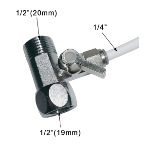Connection adapter from 1/4" to 1/2" water supply | Oasis Adapter-D