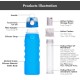 Σιλικονούχο Μπουκάλι Νερού με Φίλτρο Ενεργού Άνθρακα & UF 750ml | OASIS Water Bottle - UF
