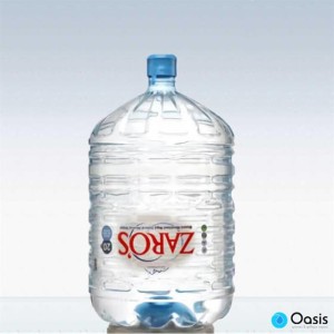 Natural Mineral Bottled Water Zaros, Bottles of 20 Liters for Water Dispensers