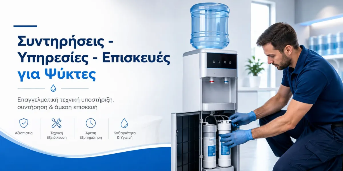 Συντηρήσεις - Υπηρεσίες - Επισκευές για Ψύκτες νερού φιάλης, δαπέδου & πάγκου
