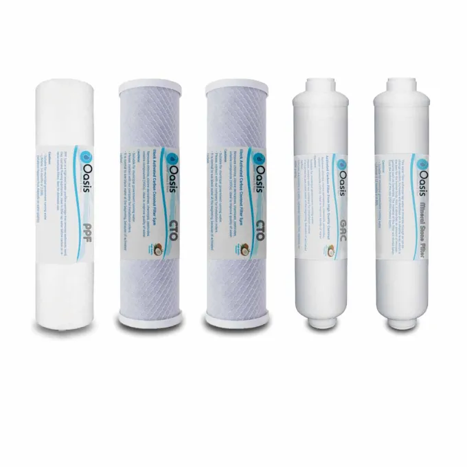 Spare Water Filters for Reverse Osmosis 6 Stages without membrane | Oasis F-RO6Y