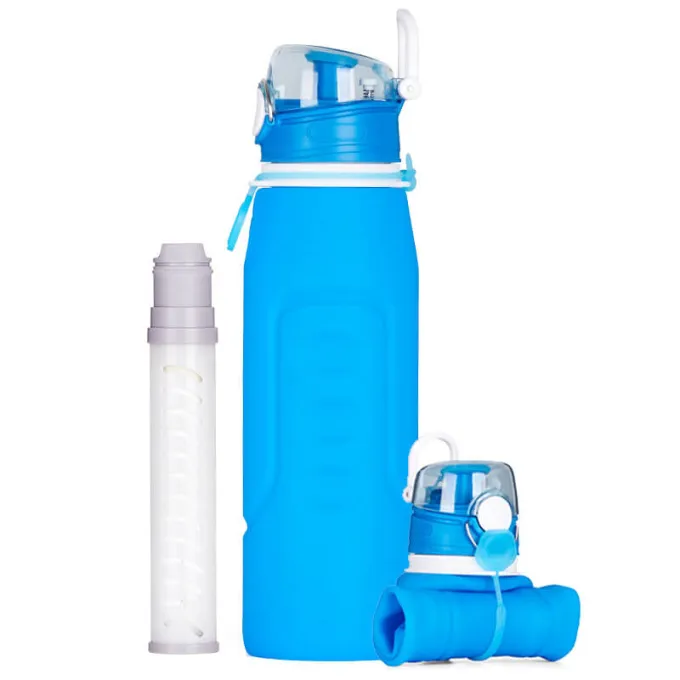 Silicone Water Bottle With Activated Carbon & UF Filter | OASIS Water Bottle - UF