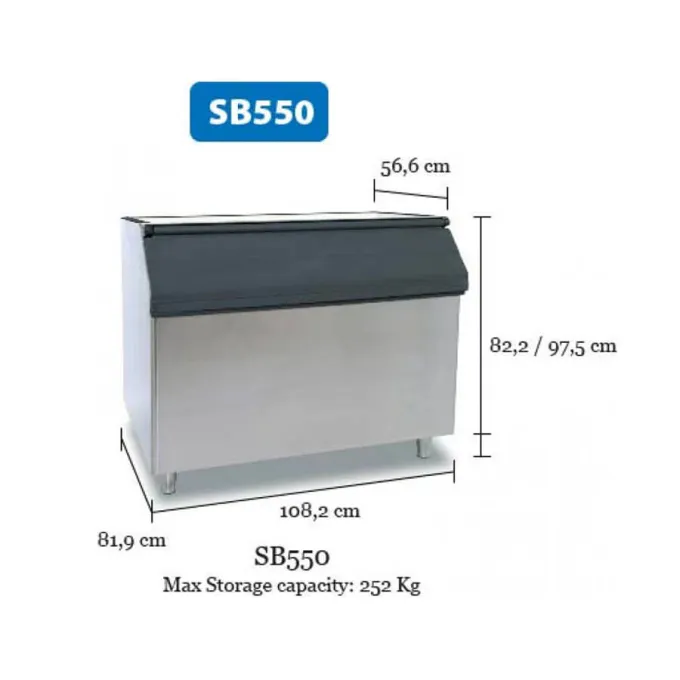 Scotsman Ice Storage Bin SB 550 With Capacity of 252kg | Oasis SB-550