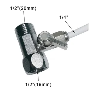 Αντάπτορας σύνδεσης 1/4" σε παροχή νερού 1/2" | Oasis Adapter-D