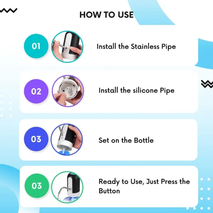 Electric Bottle Water Pump With Usb For All Cooler Bottles | Oasis Usb Pump-2