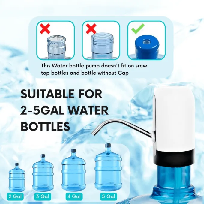 Electric Bottle Water Pump With Usb For All Cooler Bottles | Oasis Usb Pump-2