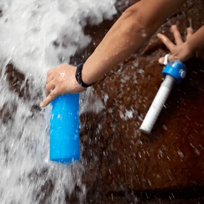 Silicone Water Bottle With Activated Carbon & UF Filter | OASIS Water Bottle - UF